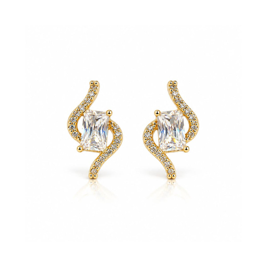 Swirl Crystal Studs