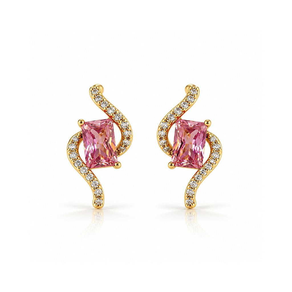 Swirl Crystal Studs
