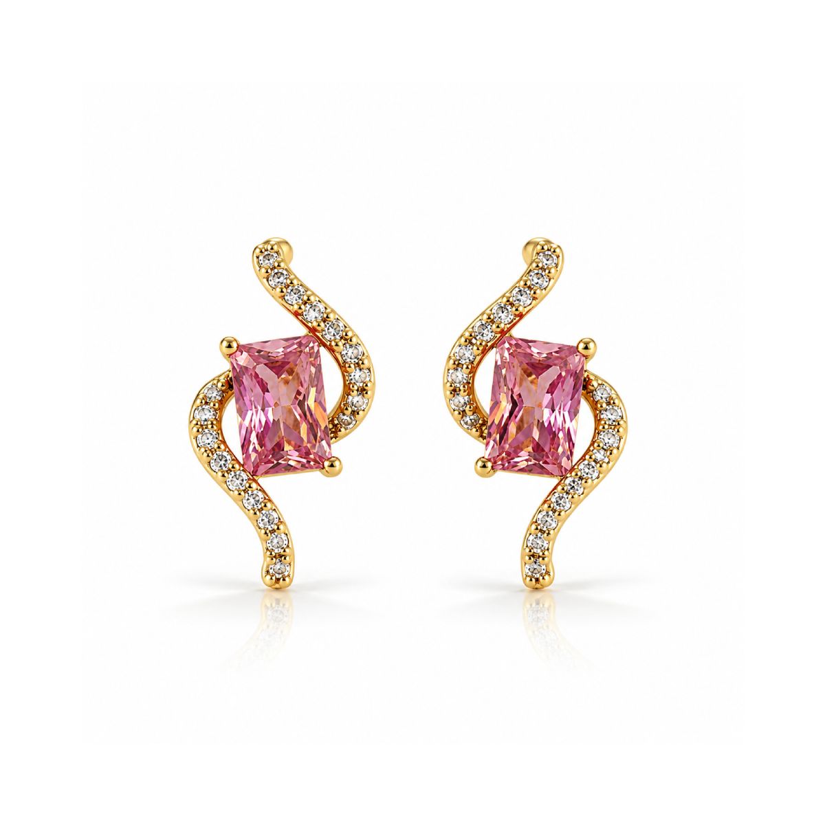 Swirl Crystal Studs