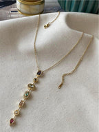 Long Y Multicolor Necklace