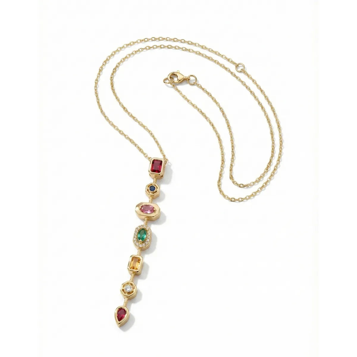 Long Y Multicolor Necklace