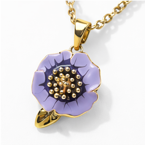 Violet Blossom Necklace