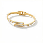 Zircon Mother of Pearl Bangle Bracelet
