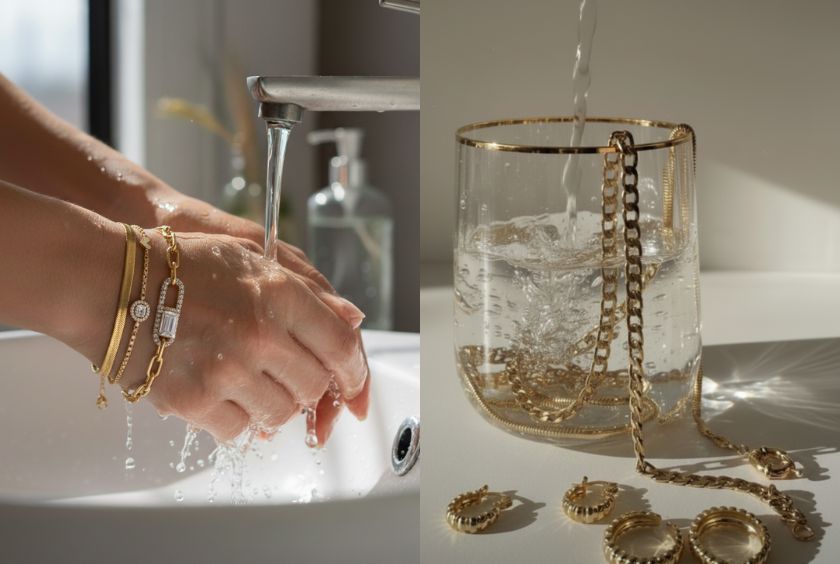 Is gold-plated jewelry waterproof – Mystelle waterproof gold-plated jewelry banner