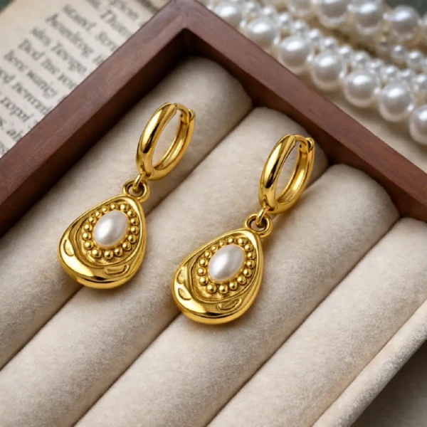 golden avocado earrings