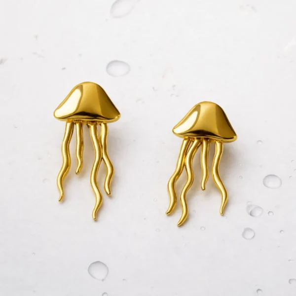 Golden Jellyfish earrings