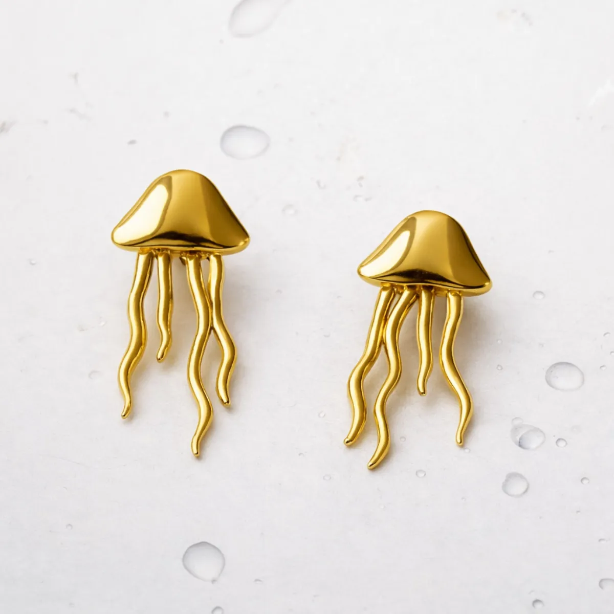 Golden Jellyfish earrings