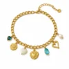 All Hearts Charm Necklace – 18K Gold Plated
