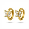 Butterfly Zirconia Huggie Earrings– 18K Gold Plated