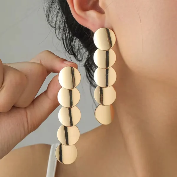 Daisy Dangle Statement Earrings– 18K Gold Plated