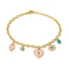 Daisy Hamza Charm Necklace – 18K Gold Plated