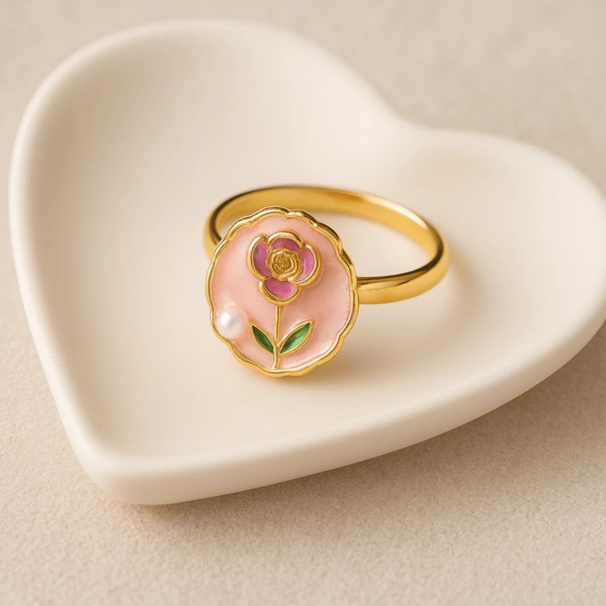 Rosie Adjustable Ring– 18K Gold Plated