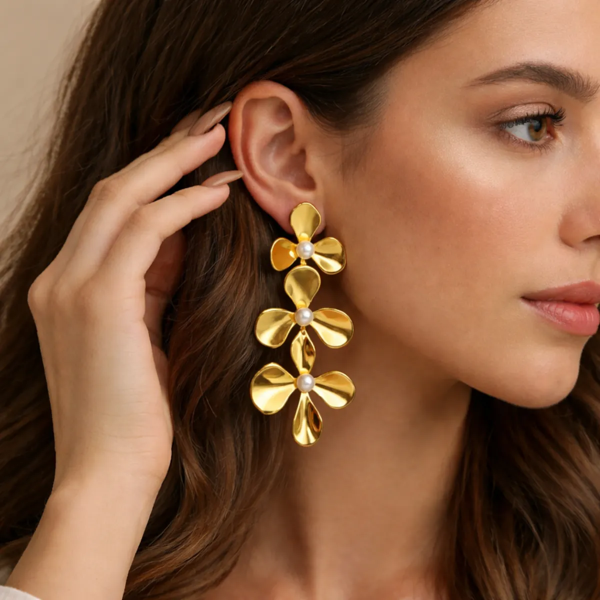 Flora Pearl Statement Earrings