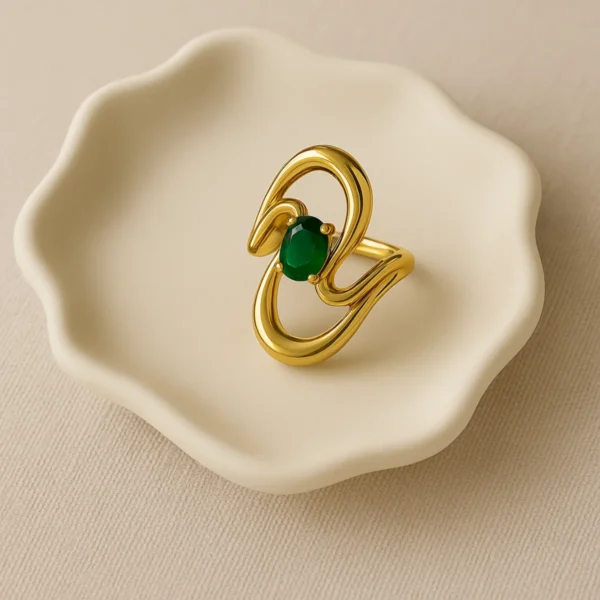 Leah Statement Adjustable Ring– 18K Gold Plated