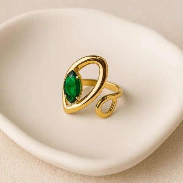 Cove Statement Adjustable Ring– 18K Gold Plated