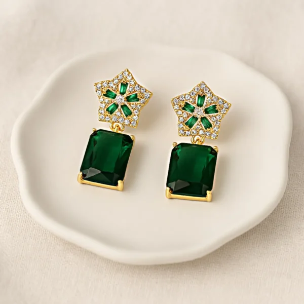 Starlit Emerald Earrings