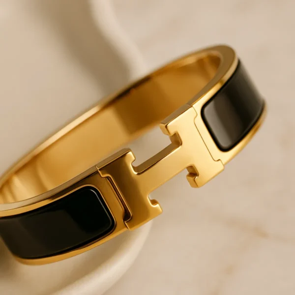 Luxury Gold & Black H Bracelet