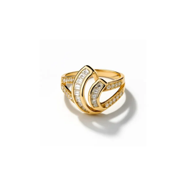 Melody Zircon Adjustable Ring– 18K Gold Plated