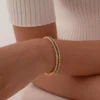 Multilayered Zircon Chain Bracelet– 18K Gold Plated