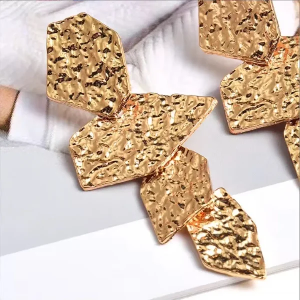 Paris Textured Statement Earrings – 18K Gold Plated