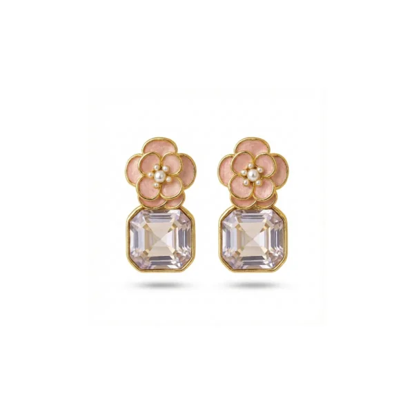 Cubic Zirconia Crystal Earrings