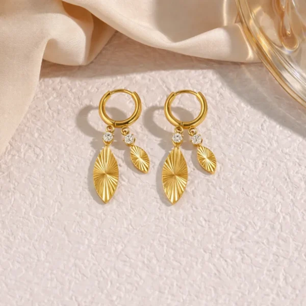 double leaf cuff earrings