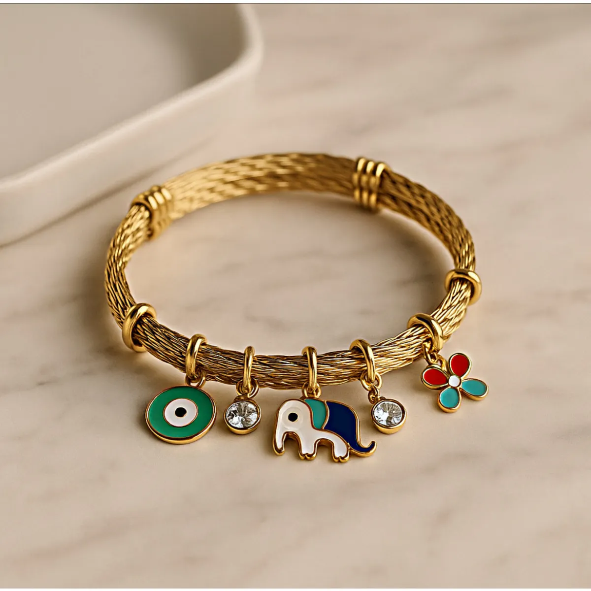 Elephant Charm Bracelet