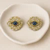 Evil Eye Gold & Silver Statement Earrings