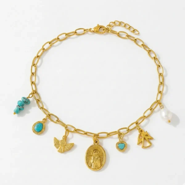 Faith Charm Necklace – 18K Gold Plated