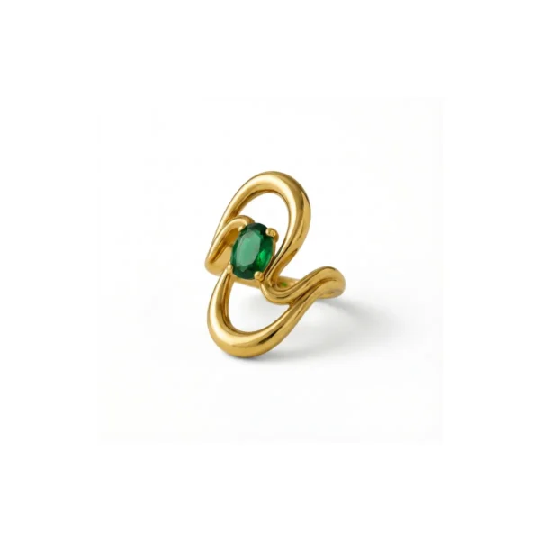 Leah Statement Adjustable Ring– 18K Gold Plated