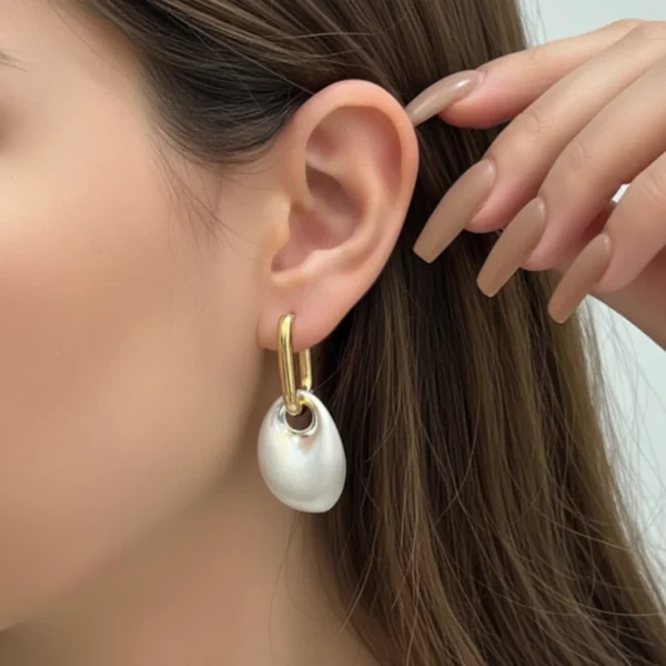 Luna Link Drop Earrings– 18K Gold Plated