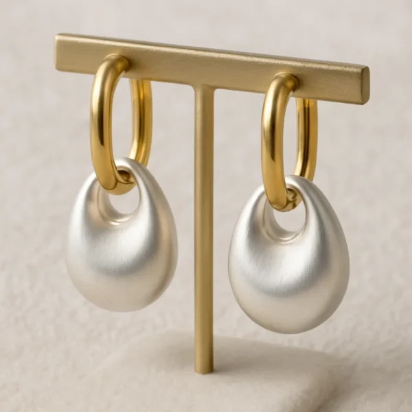 Luna Link Drop Earrings– 18K Gold Plated