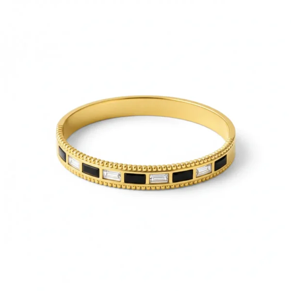 Milly Crystal Bangle Bracelet– 18K Gold Plated