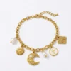 Moon Charm Necklace– 18K Gold Plated
