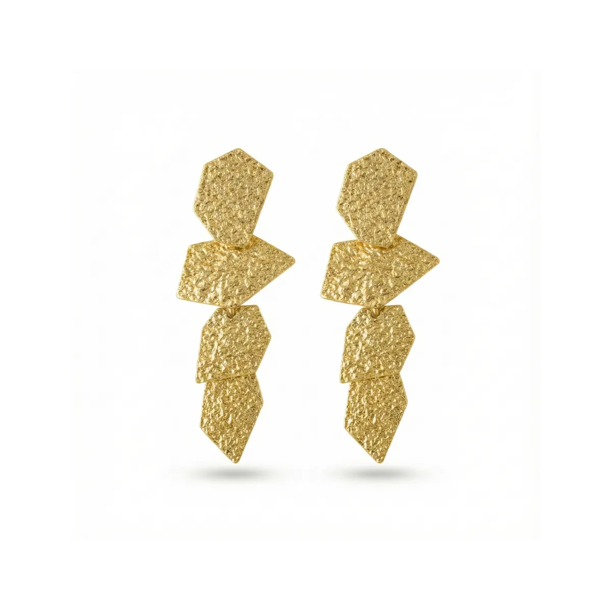 Paris Textured Statement Earrings – 18K Gold Plated