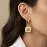 rose huggie hoop earrings