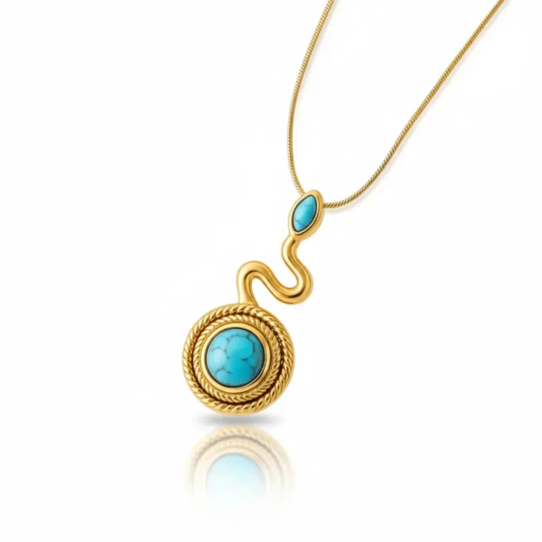 Serpentine Necklace– 18K Gold Plated