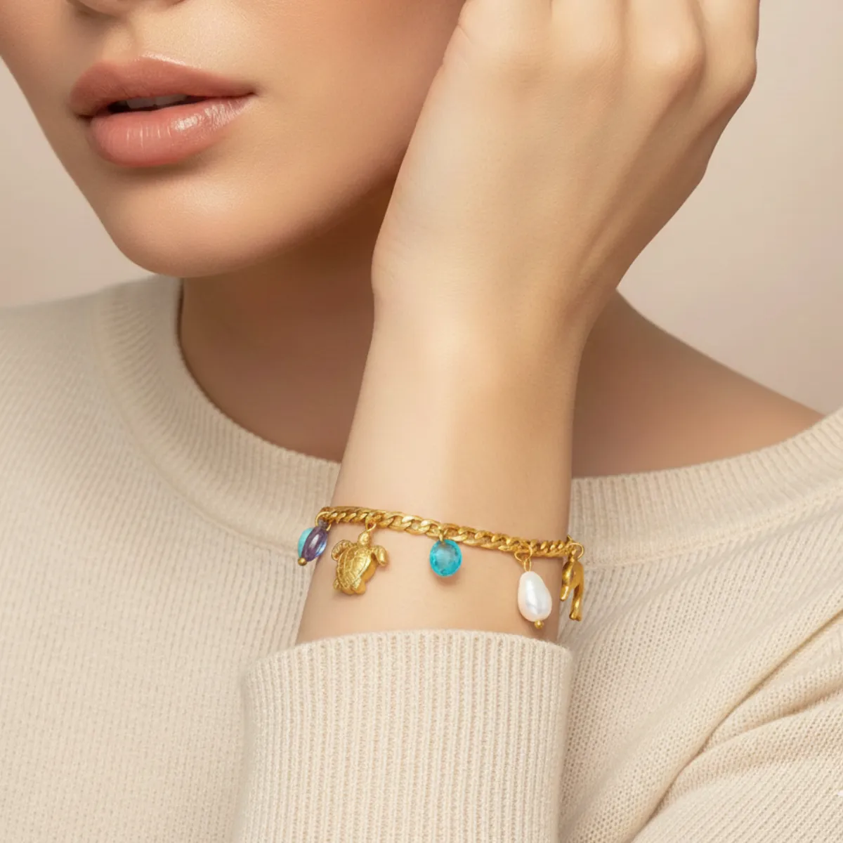 Turtle Charm Bracelet