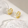 Butterfly Zirconia Huggie Earrings