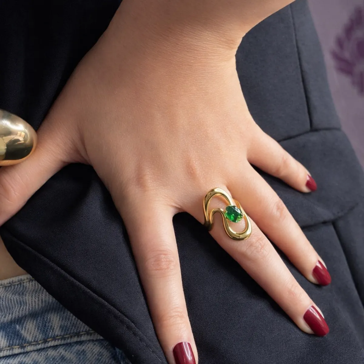 Leah Statement Adjustable Ring