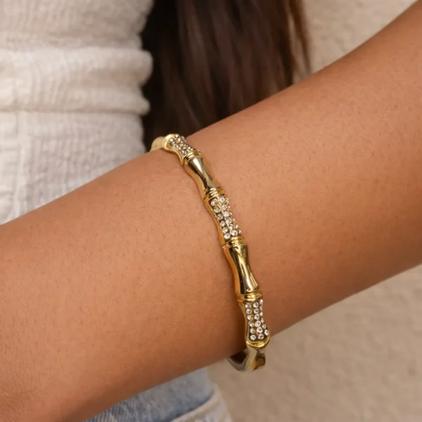 Zircon Bamboo Bracelet