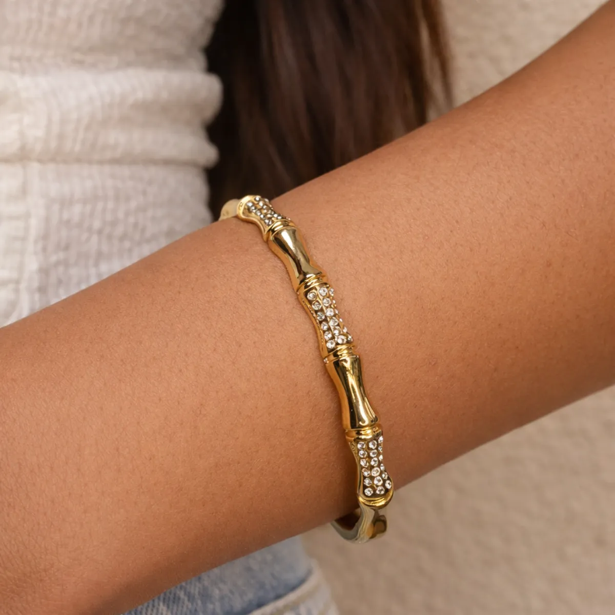 Zircon Bamboo Bracelet