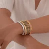 Multilayered Zircon Chain Bracelet– 18K Gold Plated