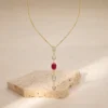 Ruby Y-Shaped Necklace
