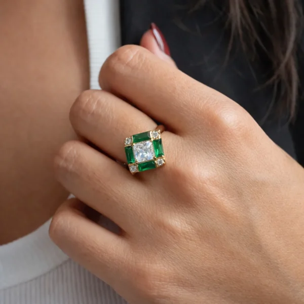 Royal Green Zircon Ring