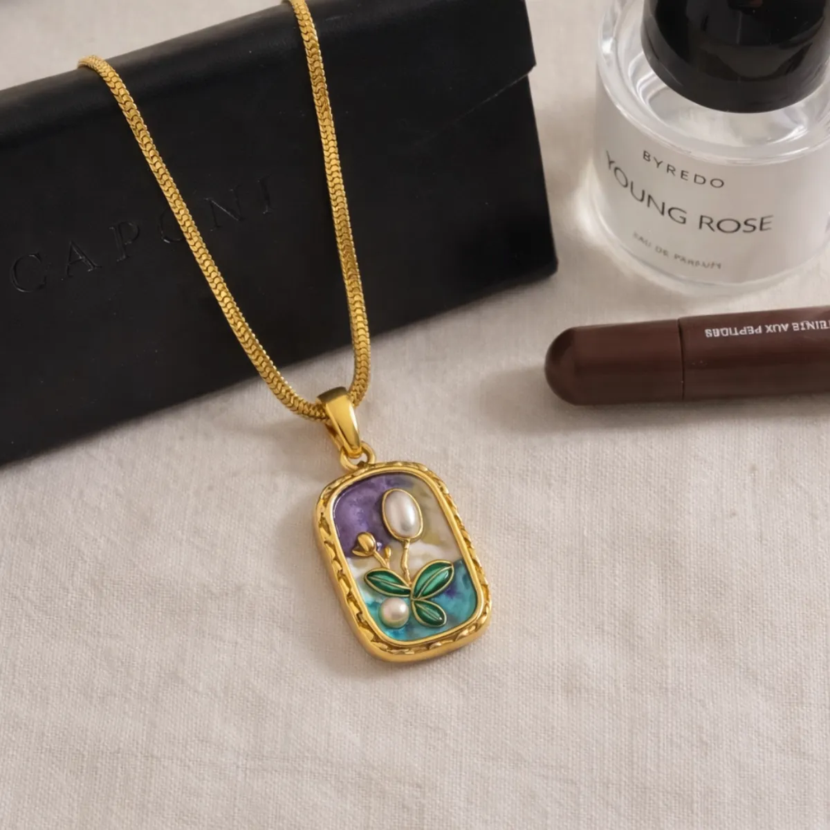 Orchid Pearl Necklace