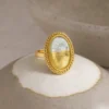 Vintage Mother of Pearl Adjustable Ring