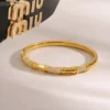 Zircon Bamboo Bracelet