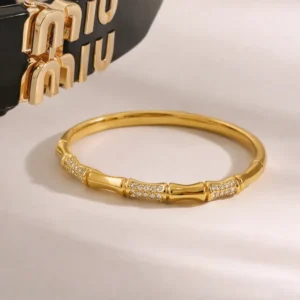 Zircon Bamboo Bracelet