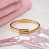 Zircon Mother of Pearl Bangle Bracelet